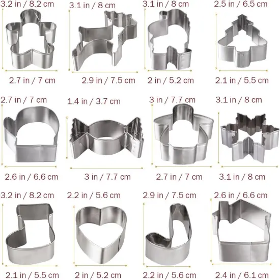 12-Piece Christmas Cookie Cutter Set &ndash; Gingerbread, Tree & More {2}