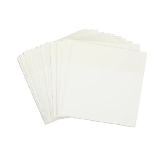 12 Pack 50 Sheet 3x3 Transparent Sticky Notes, Self-Stick Pads , Total 600 Sheets White {1}
