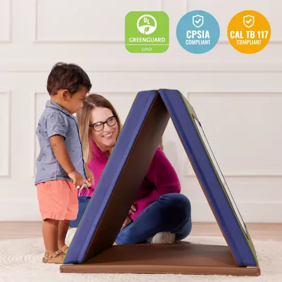 SoftZone Folding Floor Mirror, Sensory Toy Earthtone {6}