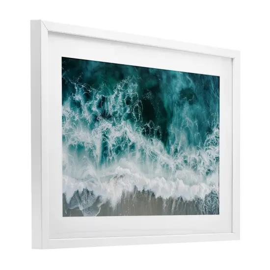 Stupell Industries Turbulent Hazy Waters Framed Print Under Glass, design by Lazar Studio {3}