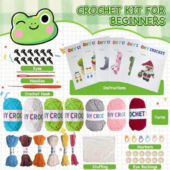 6Pcs Animal Crochet Kits {2}