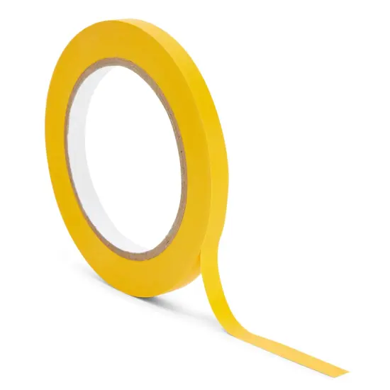 2 Rolls Vinyl Pinstripe Fine Line Tape, 3/8-Inch Wide by 36-Yards Long Each, Gym Floor Tape for Marking Warehouse Grid Lines (72 Yards Total, Yellow) {6}