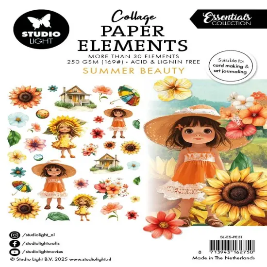 Studio Light Essentials Paper Elements 34/Pkg-Summer Beauty {1}
