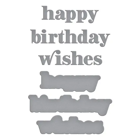 Spellbinders Etched Die From The Out And About Collection-Happy Birthday Wishes {3}