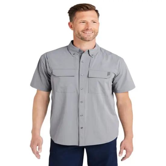 HUK&reg; Men's Creekbed Short Sleeve Shirt Marolina blue {5}