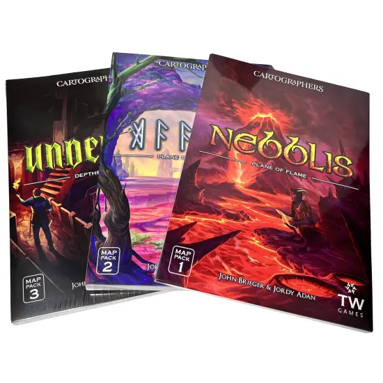 Thunderworks Games: Cartographers Map Pack Collection - Expansion Map Set Contains Nebblis, Affril & Undercity, Ages 10+, 1-75 Players, 30-45 Minutes {4}
