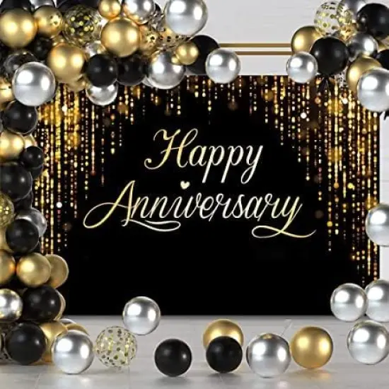 Happy Anniversary Backdrop Party Decorations {3}