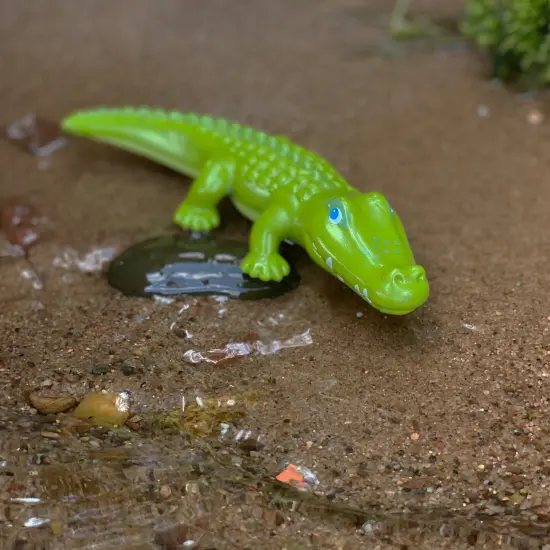 HABA Little Friends Crocodile - 7" Chunky Plastic Zoo Animal Toy Figure Multicolor {7}