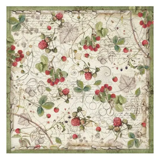 Stamperia Polyester Fabric 12"X12" 4/Pkg-Forest {3}