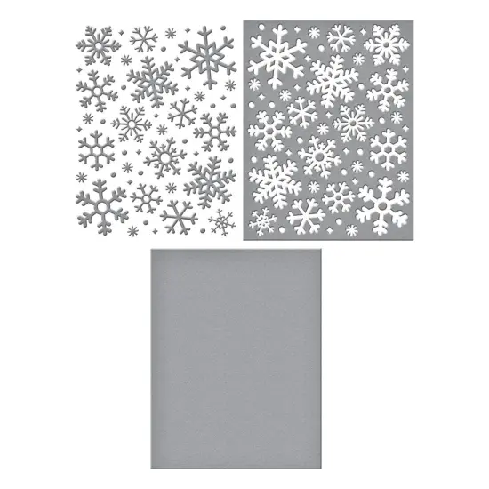 Spellbinders Etched Die By Simon Hurley-Frozen Flurries, Let It Snow {3}