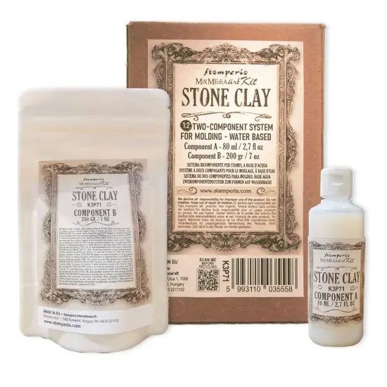 Stamperia Stone Clay Set-80ml + 200g {1}