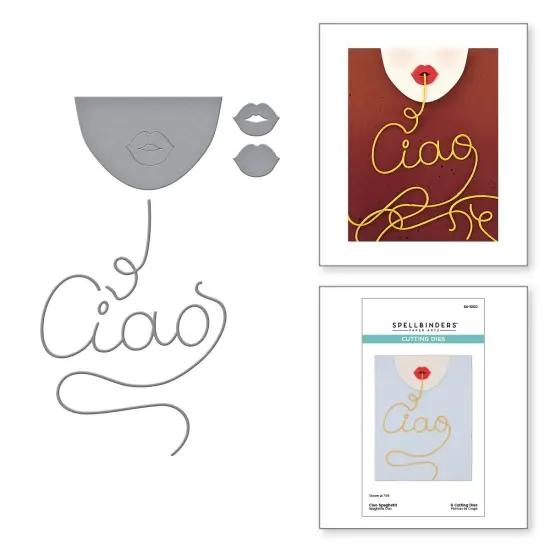 Spellbinders Etched Dies From La Dolce Vita-Ciao Spaghetti {6}