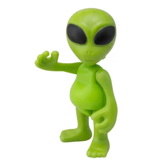Space Adventure: Alien Figurine - 4 Articulated Points, 3" Vibrant Green Sci-Fi Alien, Posable Action Figure, Cosmic Toy, Classic Design, Kids Ages 3+ {5}