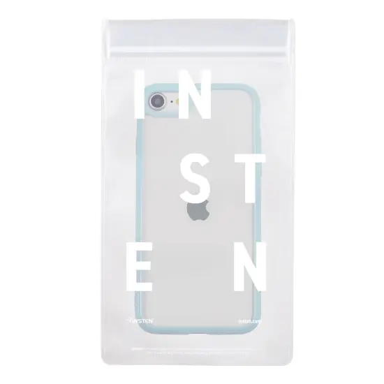 Crystal Clear Case For iPhone SE 2020 (2nd Gen), Color Raised Edge Ultra Thin Slim Shell Protective Cover Blue Bumper, by Insten {7}