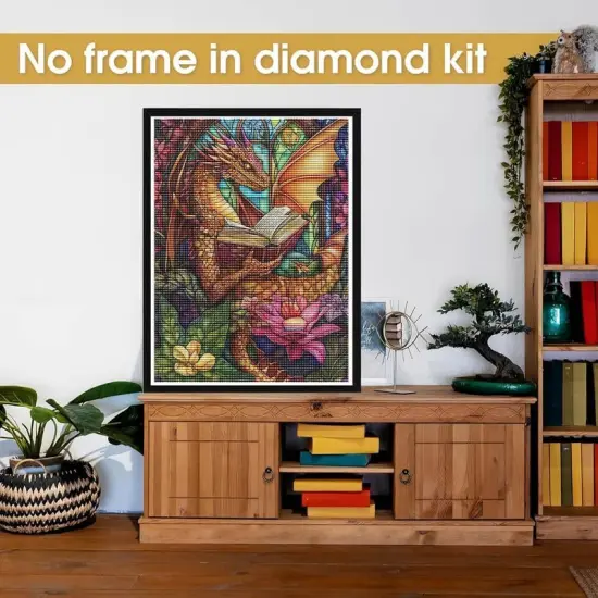 5D Diamond Art Painting Kits for Adults Dragon Reading, {2}