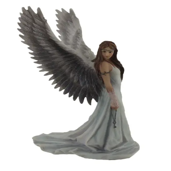 Anne Stokes `Spirit Guide` Angel Statue 9 1/2 In. {1}