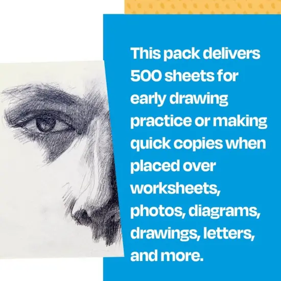 Sax Sketch and Trace Paper, 18 lbs, 12 x 18 Inches, White, 500 Sheets {7}