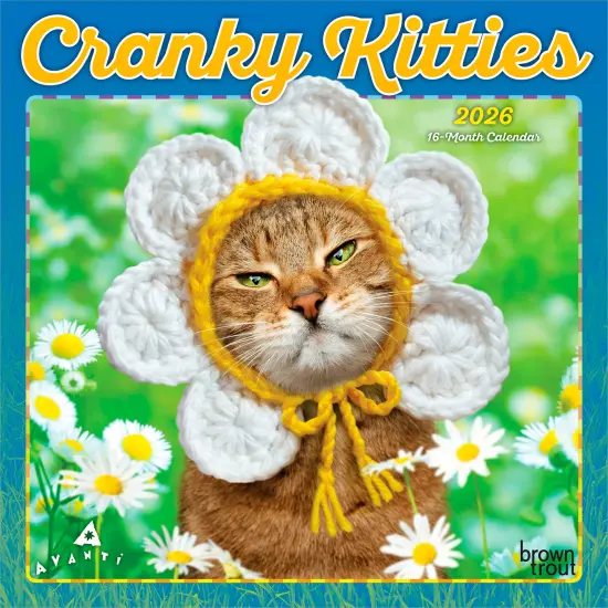 Avanti Cranky Kitties OFFICIAL | 2026 7 x 14 Inch (Hanging) Monthly Mini Wall Calendar {1}