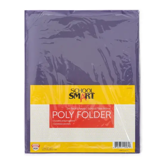 School Smart Take Home Folder, Purple, Set of 24 {3}