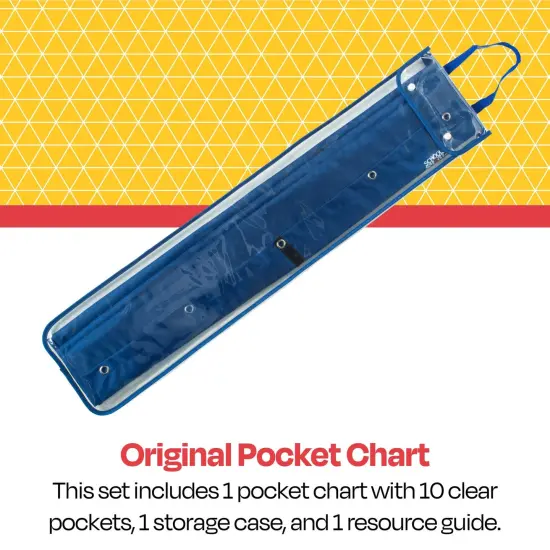 School Smart Original Pocket Chart with 10 Pockets, 50 x 34 Inches {7}