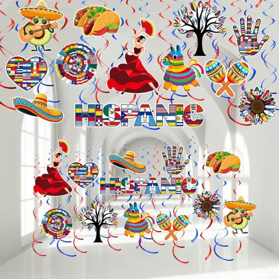 54 Pcs Hispanic Heritage Month Decorations {1}