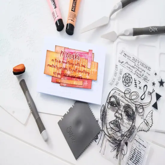 Sizzix Clear Stamp Set 7/Pkg W/Stencils 3/Pkg By Cat Kerr-Create {6}