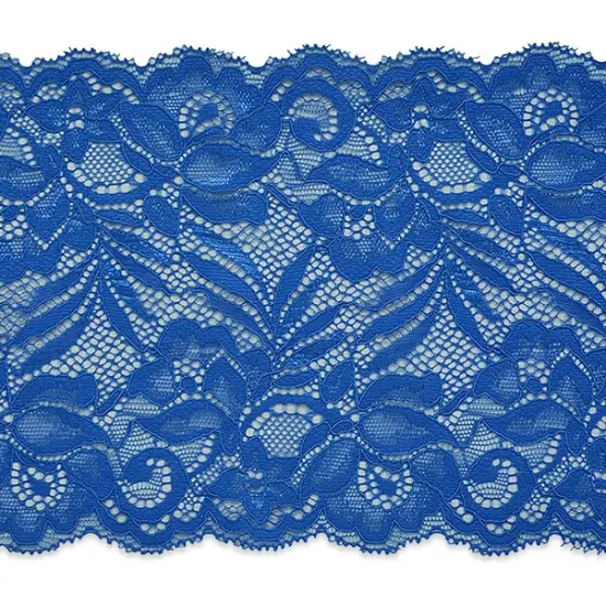 5 Yards of Brea 5 1/2" Stretch Raschel Lace Trim | 5 yard cut Royal Blue {1}