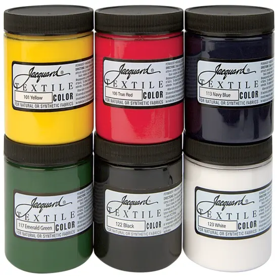 Jacquard Textile Color Set 6/Pkg-8oz. Assorted Colors {1}