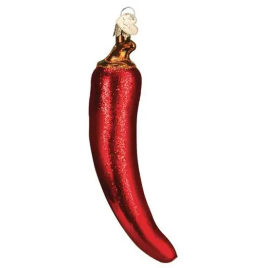 Old World Christmas 5.5 Inch Red Chili Pepper Tree Ornament , Spicey Ornament {1}