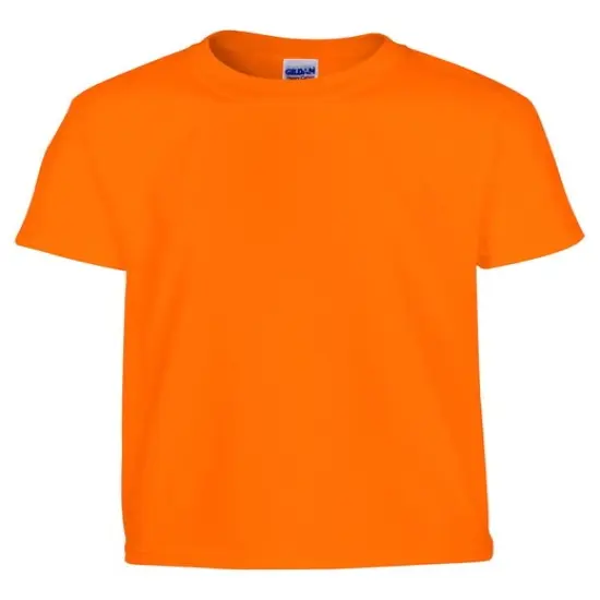 Gildan&reg; Youth Heavy Cotton Short Sleeve Crew-neck T-Shirt S ORANGE {1}