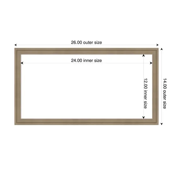 Florence Framed Dry Erase Magnetic Board Light Brown {4}
