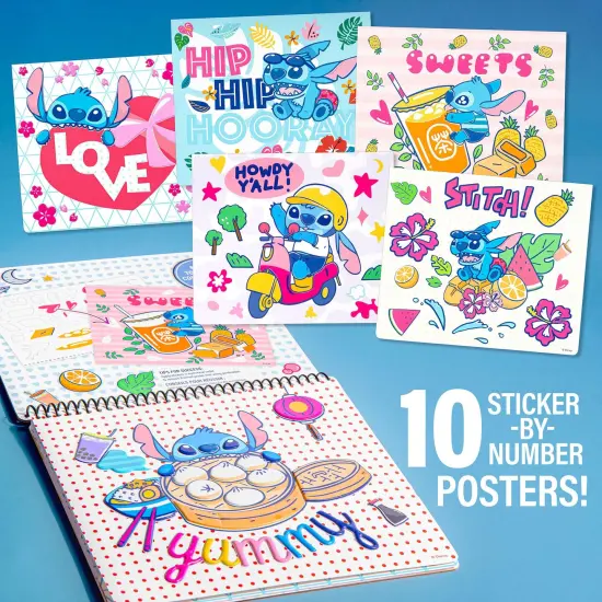 Fashion Angels: Disney Stitch - Sticker By Number Portfolio Set - 250+ Stickers, 10 Activity Posters, Themed Scenes, Puffy & Glossy Stickers, Kids 8+ {7}