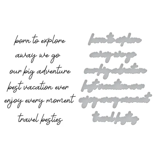 Spellbinders BetterPress Press Plate & Die Set-Wander Sentiments {3}