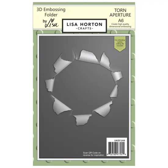 Lisa Horton Crafts A6 Embossing Folder And Die-Torn Aperture {1}