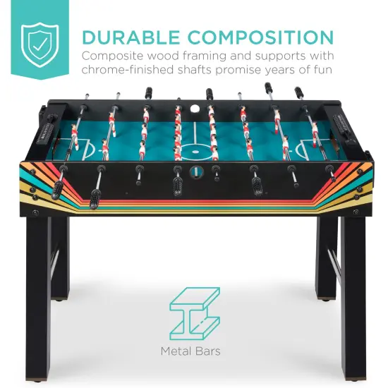 Best Choice Products 48in Competition Sized Foosball Table for Home, Game Room w/ 2 Balls, 2 Cup Holders Arcade {4}