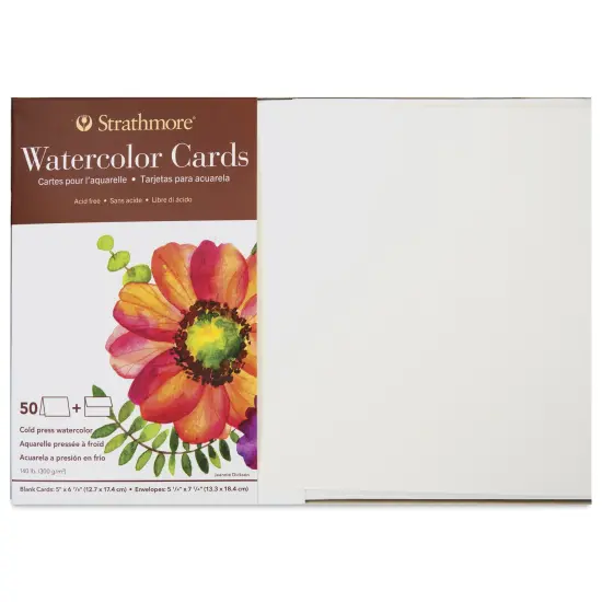 Strathmore Watercolor Cards and Envelopes - Greeting, Box of 50 {1}