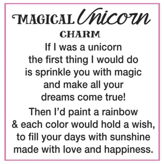 I Believe in Unicorns - Magical Unicorn Charm - Born to Sparkle {3}