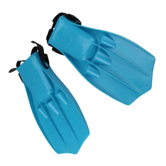 Swim Central 11.25" Florescent Blue Dolphin Recreational Swim Fins {4}