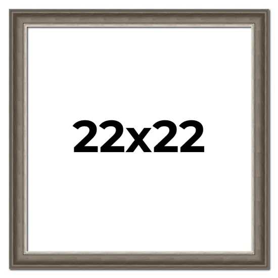 Square Weathered Black Picture Frame - UV Acrylic, Foam Board Backing, Hanging Hardware {1}