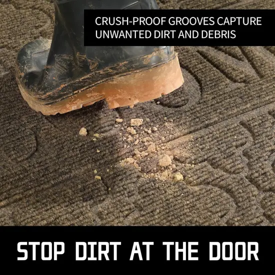 Welcome Mat Outdoor Indoor, 29.5x17 All-Season Waterproof Front Door Mat, All-Weather Heavy Duty Doormat, Low Profile Porch Patio Entrance Mat, Non Slip Outside Mat, Coffee {3}