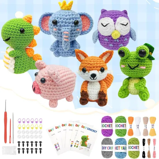 6 Pcs Crochet Kit for Beginners {1}