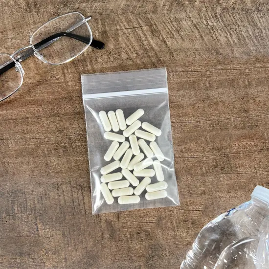 Plymor 3" x 4", 4 Mil Heavy Duty Zipper Reclosable Plastic Bags {5}