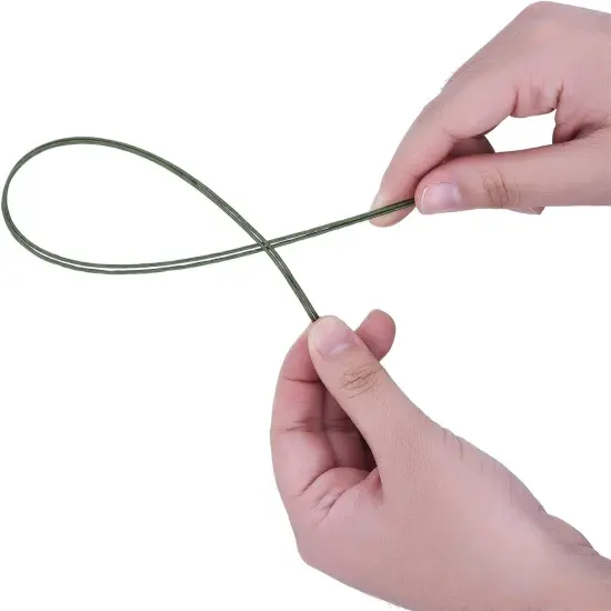 60 Pieces 18 Gauge Floral Stem Wire 14 Inch Crafting Floral Paper Wrapped Wire, Dark Green {2}