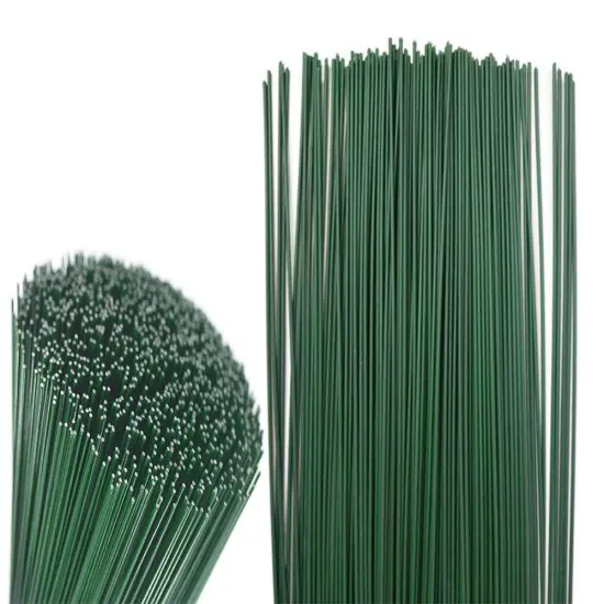 200 Pcs 22 Gauge Floral Stem Wire,Floral Stems for Flower Arrangements DIY,Bouquent Stem Wrapping and Crafts,16 Inch,Dark Green {3}