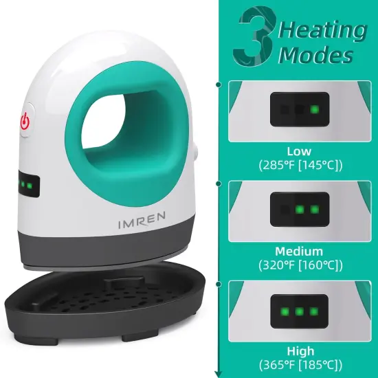 Mini Heat Press, Small Heat Press with 4.33'' *2.67'' Ceramic-Coated Heat Plate for Small Objects Like Shoes, Stuffed Animals, Hat & T-Shirt,3 Heating Levels Mini Heat Press Machine, Green {3}