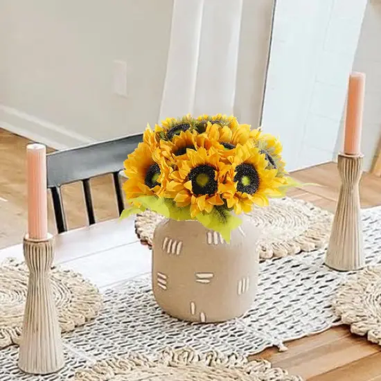 9Pcs Artificial Sunflowers Fake Sunflowers {2}