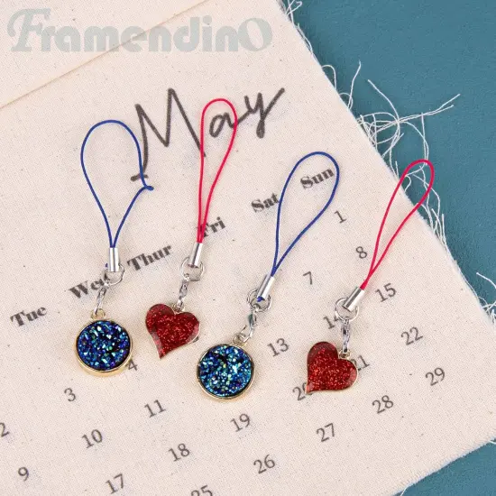 100 Pack Colorful Strap Charm Cords with Lobster Clasp {3}