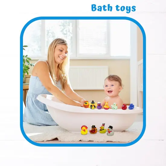 4E Novelty- Holiday Rubber Ducks 42 Pack - Squishy toys, rubber ducks jeep ducking, bath fun & gifts for all ages. {6}