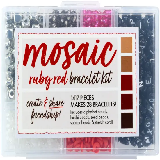 CousinDIY Mosaic Bracelet Kit-Ruby Red {2}