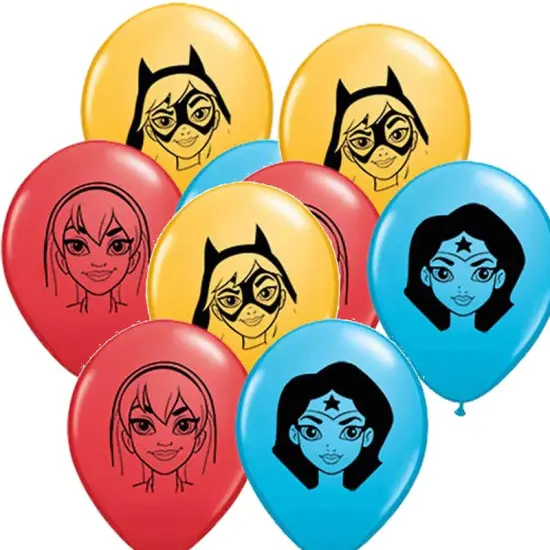 DC Super Hero Girls Faces Assortment 5 Inch Latex Balloons {3}